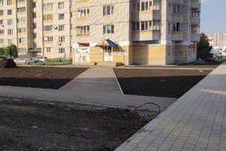 В Тамбове завершается благоустройство пешеходных аллей на улице Победы