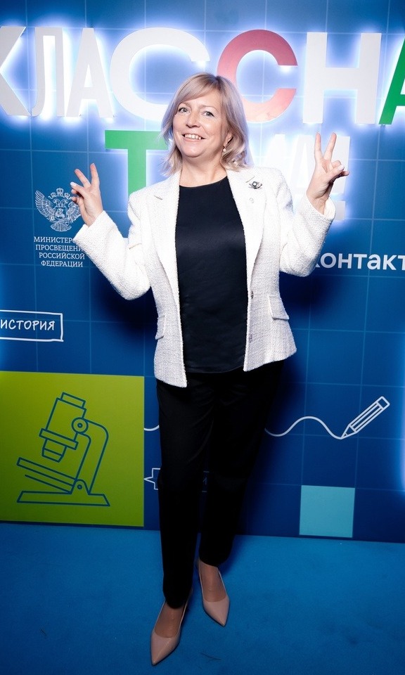 Ольга Ушакова в телестудии 