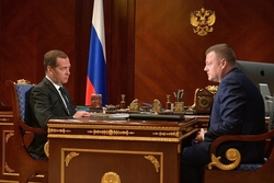 Дмитрий Медведев провёл рабочую встречу с губернатором Тамбовской области Александром Никитиным