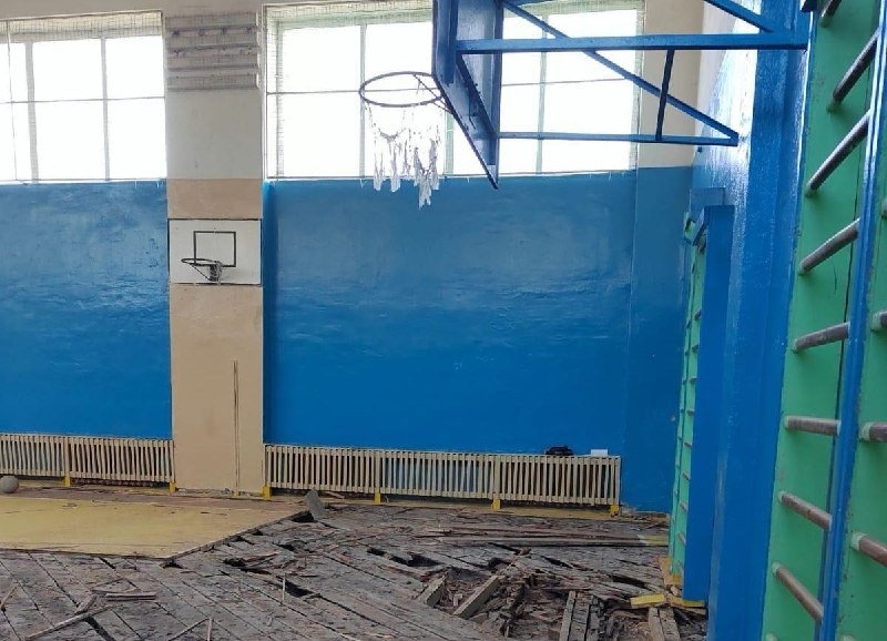 Ремонт спортзала в рамках проекта успех каждого ребенка