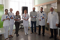 Сотрудникам городской клинической больницы №3 Тамбова вручены нагрудные знаки ГТО