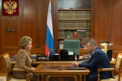 В Москве состоялась рабочая встреча губернатора Александра Никитина и председателя Совета Федерации Валентины Матвиенко