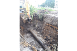 На севере Тамбова продолжаются аварийно-восстановительные работы на водоводе