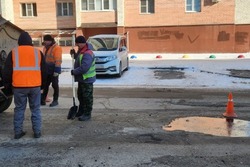Борьба с ямами: в Тамбове на Ореховой ремонтируют дорогу